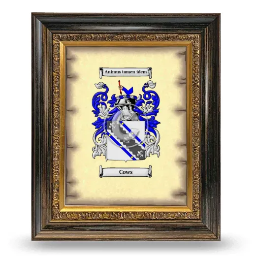 Cows Coat of Arms Framed - Heirloom