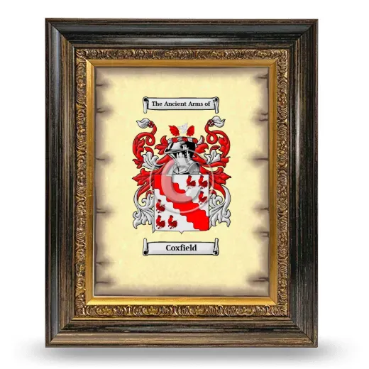 Coxfield Coat of Arms Framed - Heirloom