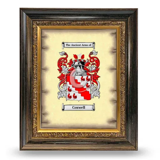 Coxwell Coat of Arms Framed - Heirloom
