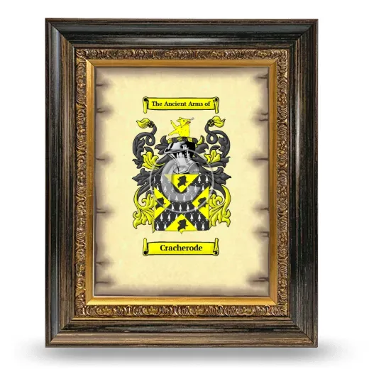 Cracherode Coat of Arms Framed - Heirloom