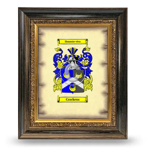Crackens Coat of Arms Framed - Heirloom