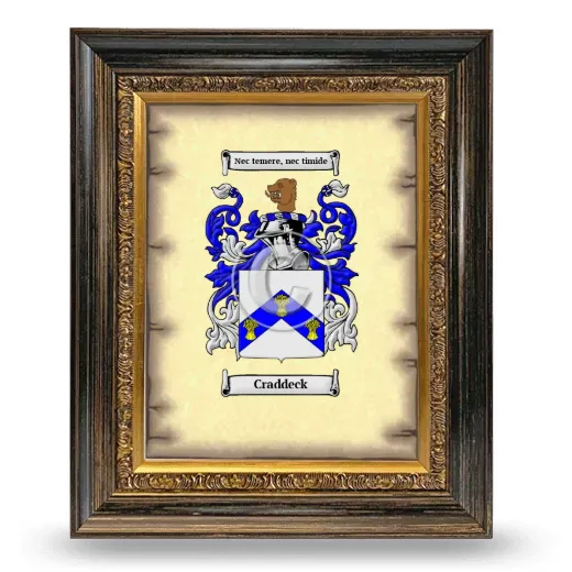 Craddeck Coat of Arms Framed - Heirloom
