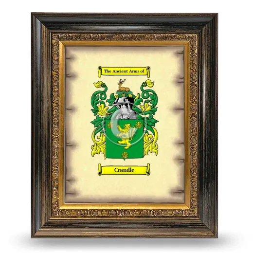 Crandle Coat of Arms Framed - Heirloom
