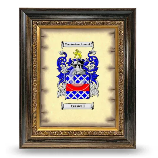 Craswell Coat of Arms Framed - Heirloom
