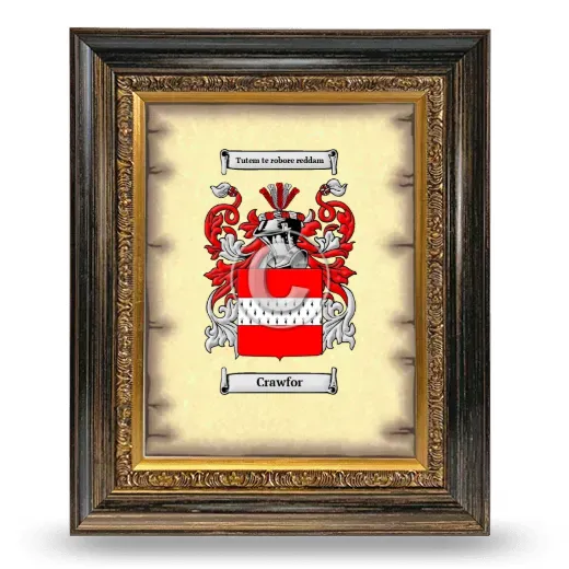 Crawfor Coat of Arms Framed - Heirloom
