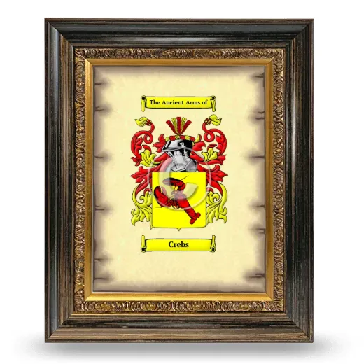 Crebs Coat of Arms Framed - Heirloom
