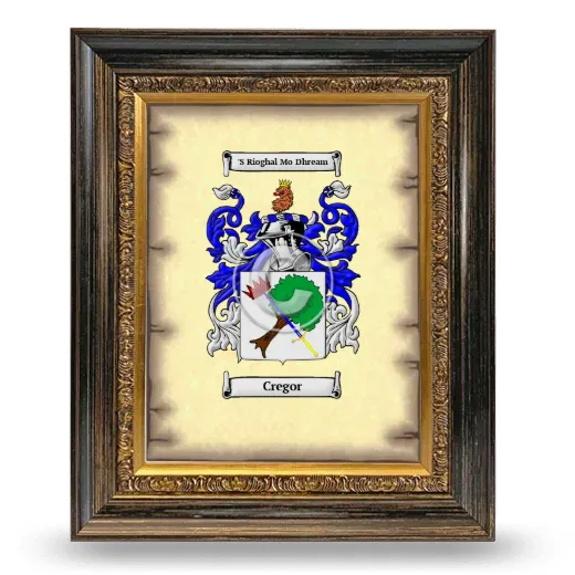 Cregor Coat of Arms Framed - Heirloom