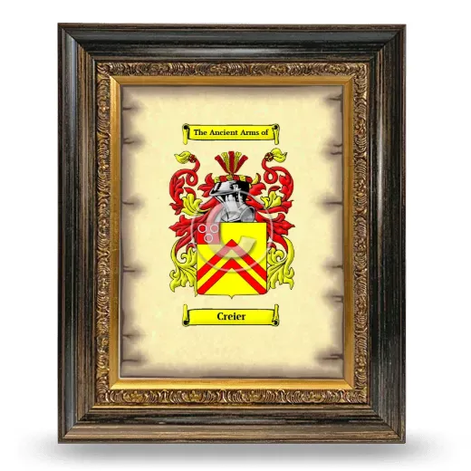 Creier Coat of Arms Framed - Heirloom