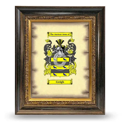 Creigh Coat of Arms Framed - Heirloom