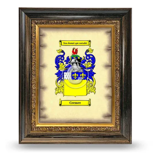 Cremer Coat of Arms Framed - Heirloom