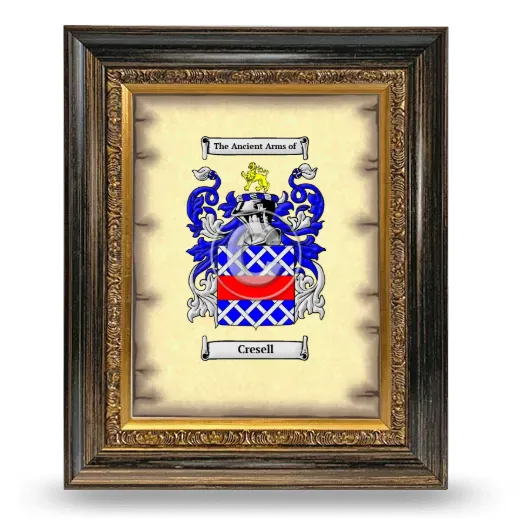 Cresell Coat of Arms Framed - Heirloom