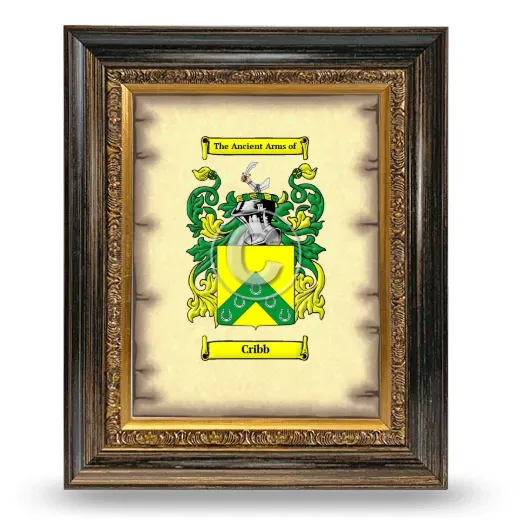Cribb Coat of Arms Framed - Heirloom