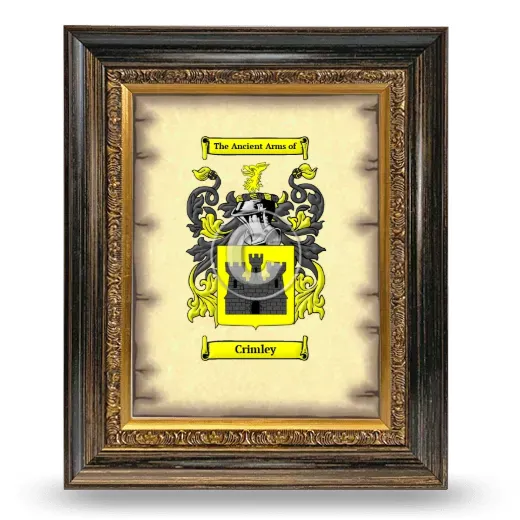 Crimley Coat of Arms Framed - Heirloom