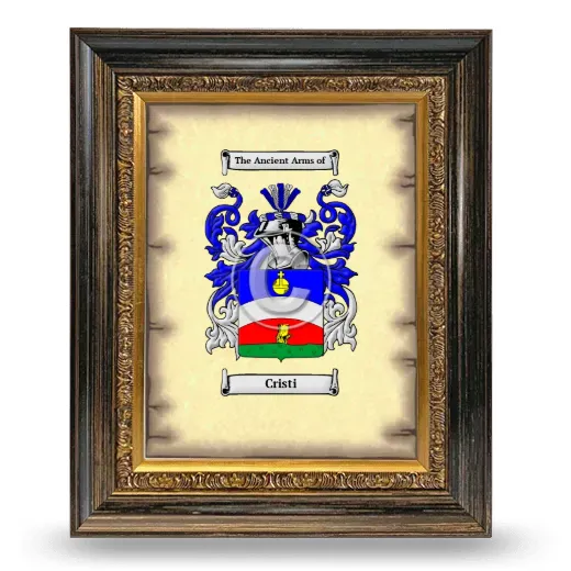 Cristi Coat of Arms Framed - Heirloom