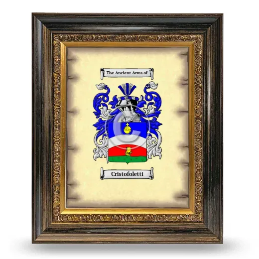 Cristofoletti Coat of Arms Framed - Heirloom