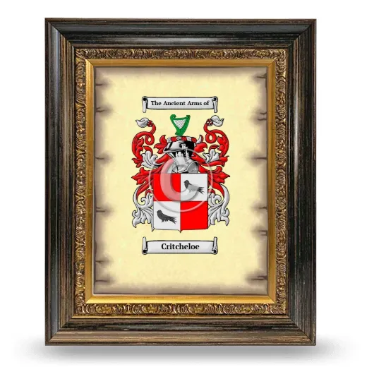 Critcheloe Coat of Arms Framed - Heirloom