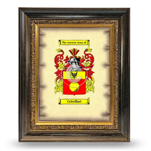 Crivellari Coat of Arms Framed - Heirloom