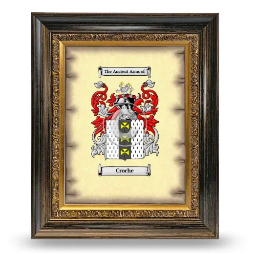 Croche Coat of Arms Framed - Heirloom