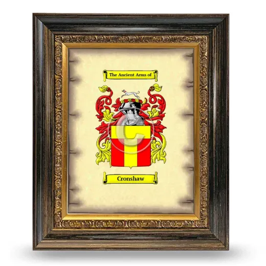 Cronshaw Coat of Arms Framed - Heirloom