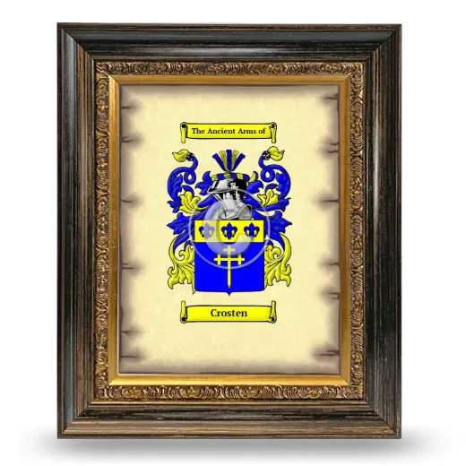 Crosten Coat of Arms Framed - Heirloom