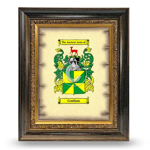Crothon Coat of Arms Framed - Heirloom