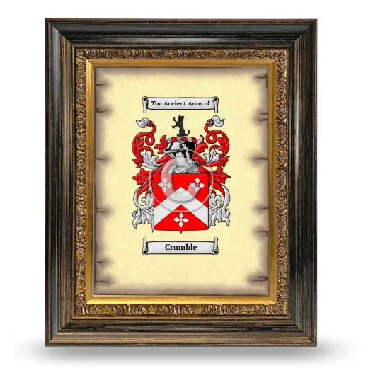 Crumble Coat of Arms Framed - Heirloom