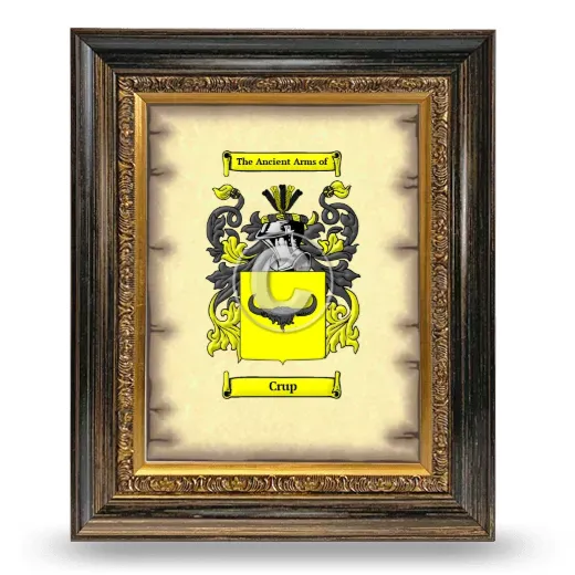 Crup Coat of Arms Framed - Heirloom