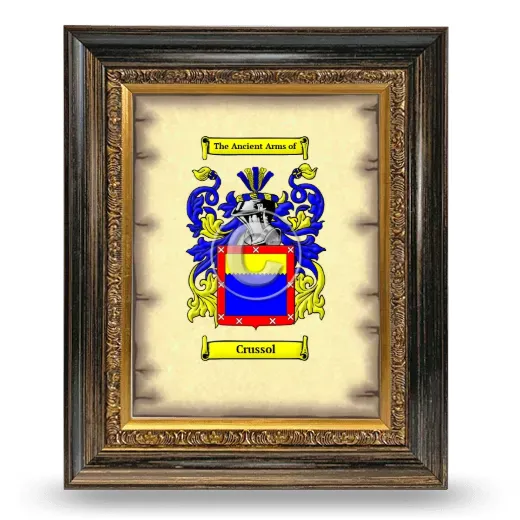 Crussol Coat of Arms Framed - Heirloom