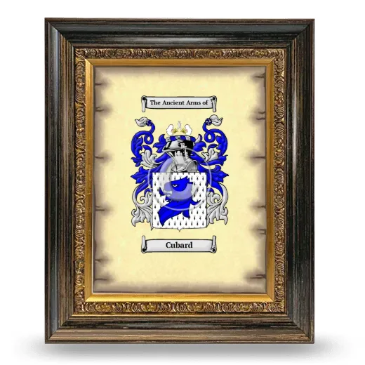 Cubard Coat of Arms Framed - Heirloom