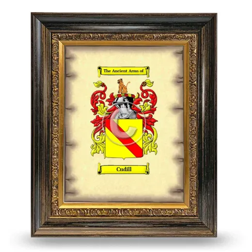 Cudill Coat of Arms Framed - Heirloom