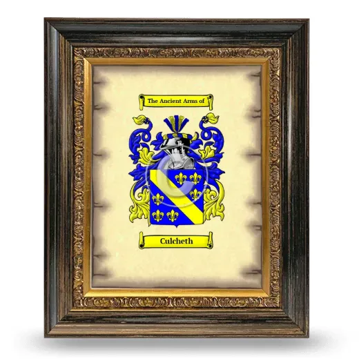 Culcheth Coat of Arms Framed - Heirloom