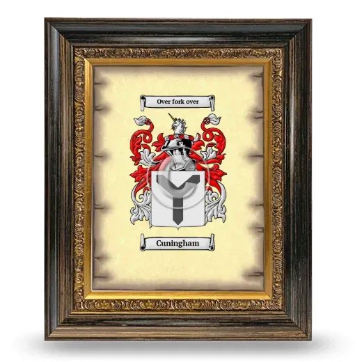Cuningham Coat of Arms Framed - Heirloom