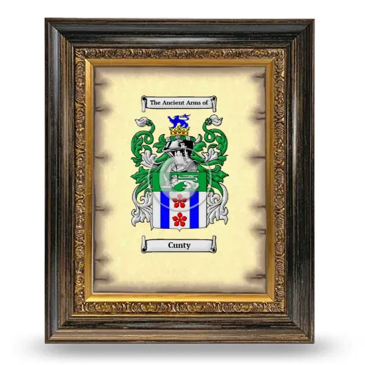 Cunty Coat of Arms Framed - Heirloom