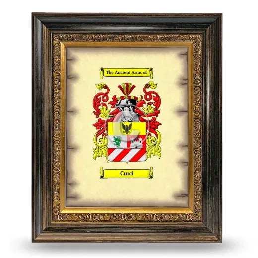 Curci Coat of Arms Framed - Heirloom