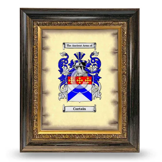 Curtain Coat of Arms Framed - Heirloom