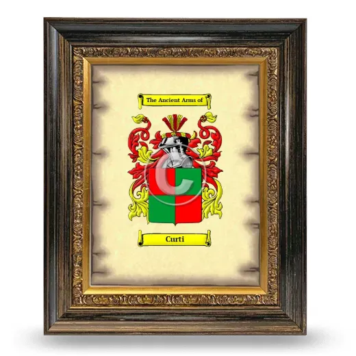 Curti Coat of Arms Framed - Heirloom