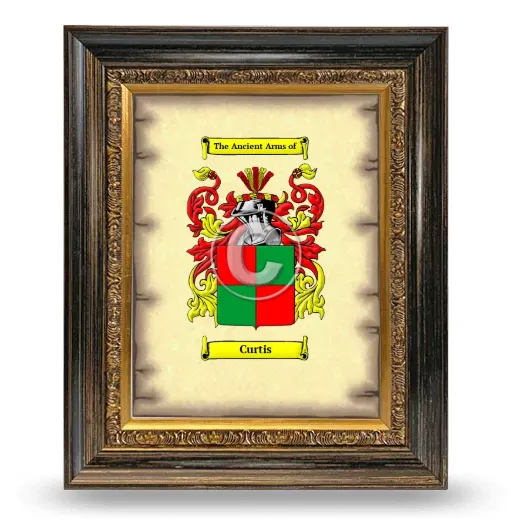 Curtis Coat of Arms Framed - Heirloom
