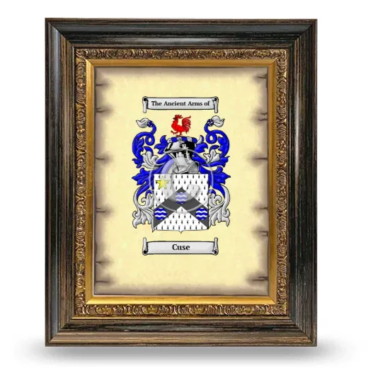 Cuse Coat of Arms Framed - Heirloom