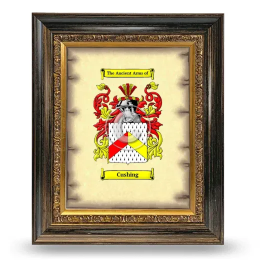 Cushing Coat of Arms Framed - Heirloom