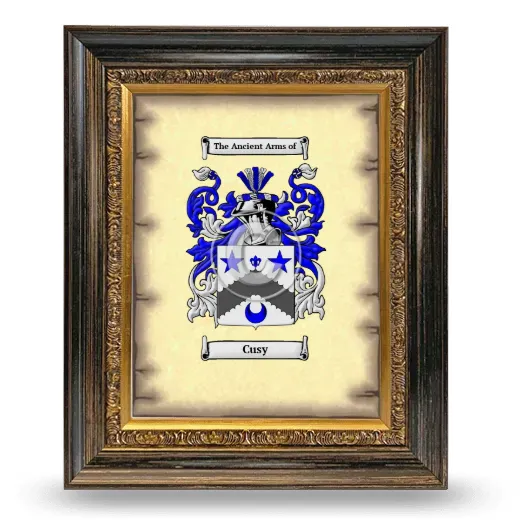 Cusy Coat of Arms Framed - Heirloom