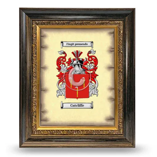 Cutcliffe Coat of Arms Framed - Heirloom