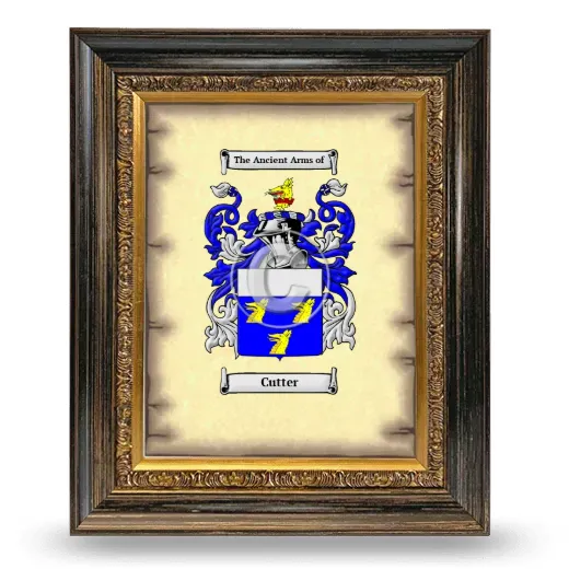 Cutter Coat of Arms Framed - Heirloom
