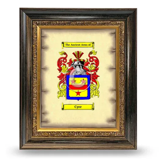 Cyre Coat of Arms Framed - Heirloom