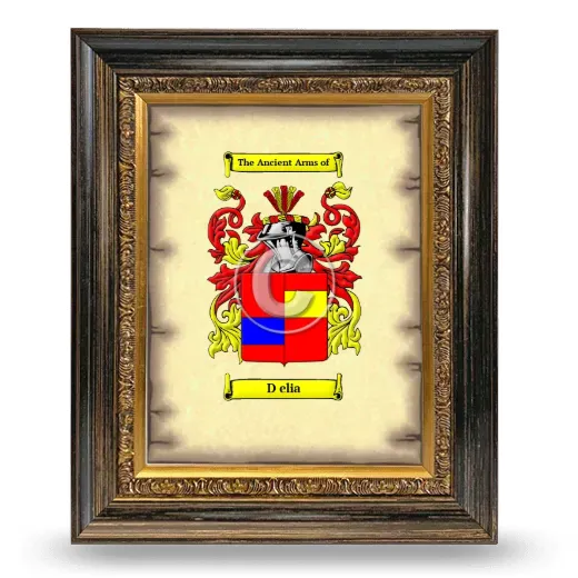 D elia Coat of Arms Framed - Heirloom