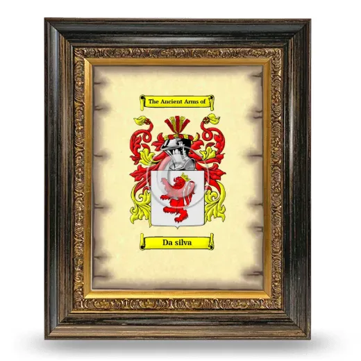Da silva Coat of Arms Framed - Heirloom