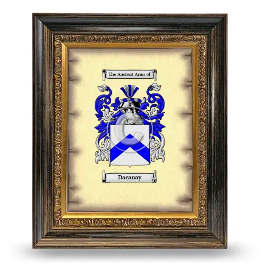 Dacanay Coat of Arms Framed - Heirloom