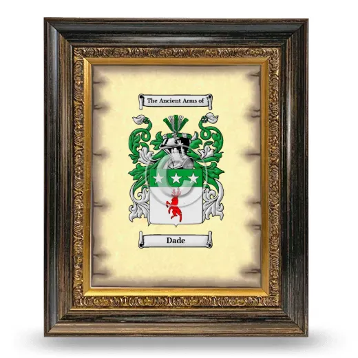 Dade Coat of Arms Framed - Heirloom
