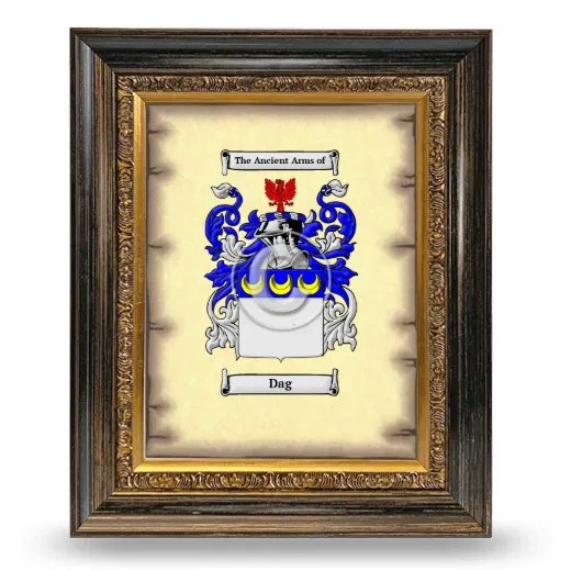 Dag Coat of Arms Framed - Heirloom