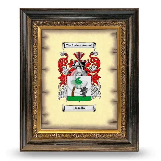Daiello Coat of Arms Framed - Heirloom