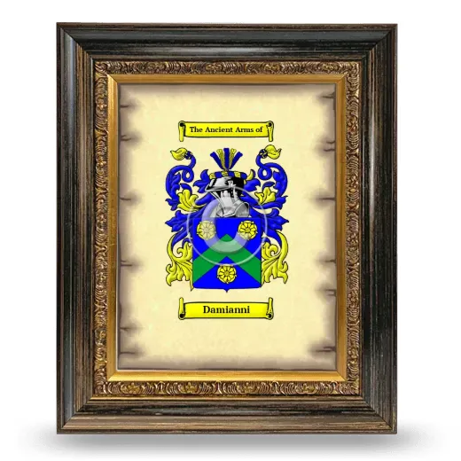 Damianni Coat of Arms Framed - Heirloom